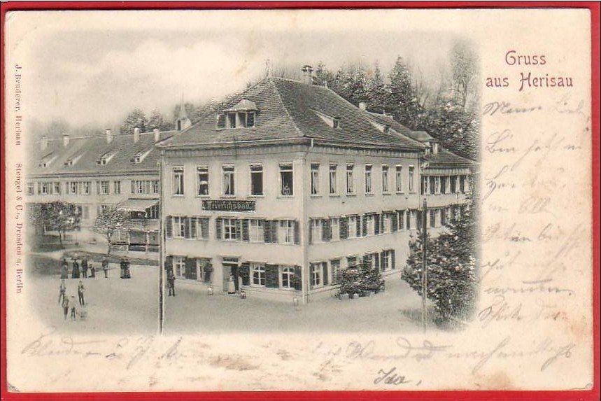 Ansichtskarten: HERISAU, PRÄGEKARTE 1900 – Gebraucht aus Grüningen von Kartenlaube