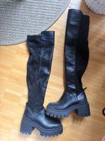 Bottes hautes cuir noir taille 38 femme bon état