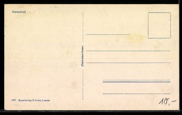 Cartoline postali: AK Stansstad, Ort am See mit Bergkulisse – Usato da Berlin venduto da bartko-reher 1