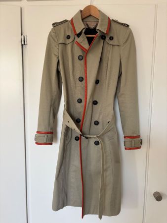BURBERRY PRORSUM Trenchcoat klass. mit Ledereinf. IT38, 34