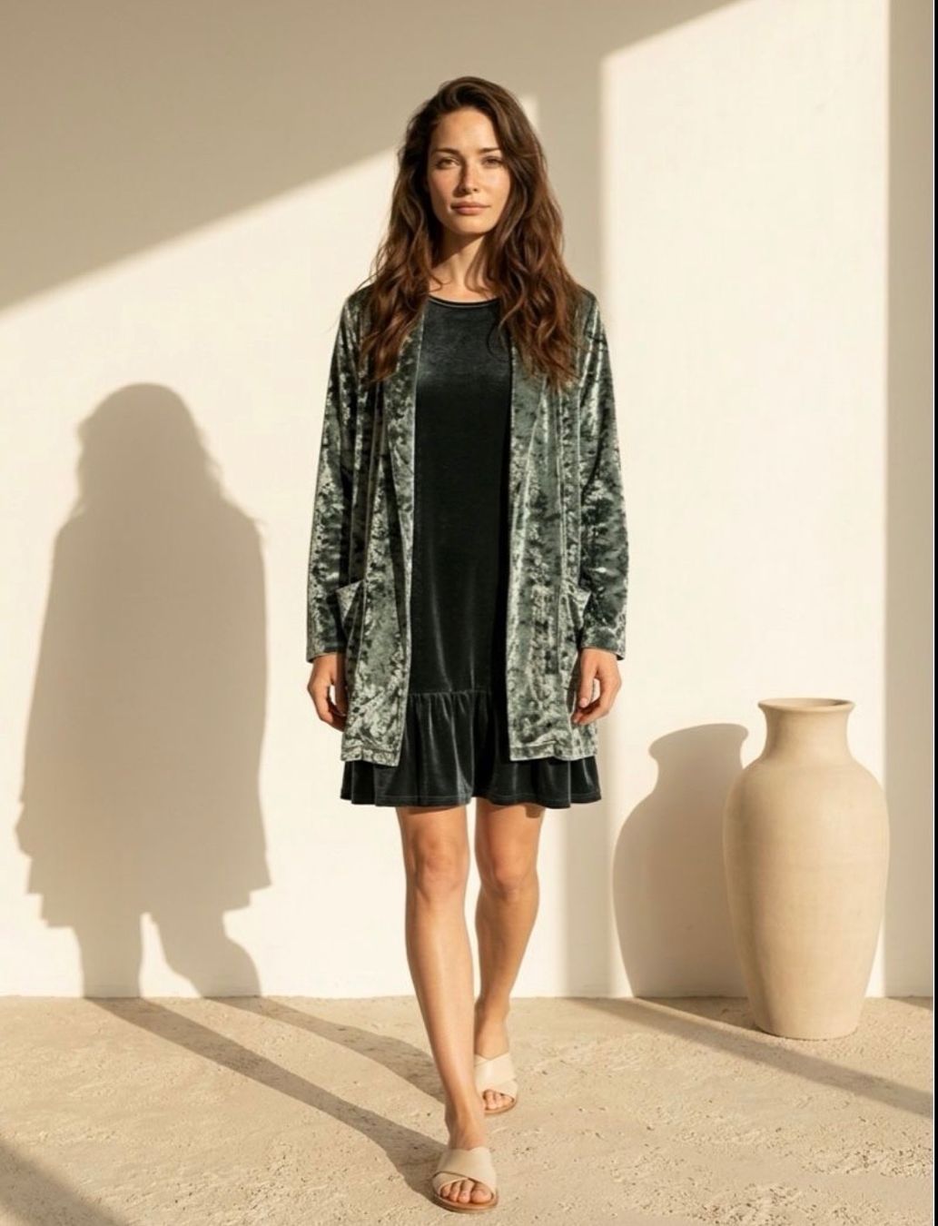 C&A Robes: Samtkleid petrol, Grösse  S – D'occasion à Leuk-Stadt par 2thcircle 3