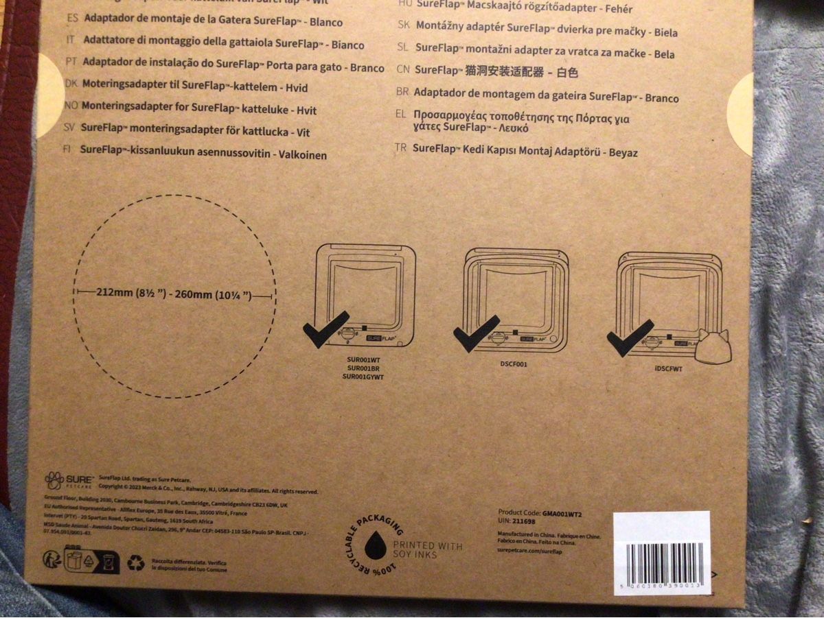 Katzenklappen: SureFlap Katzenklappe Montage Adapter Weiss NEU – Neu und originalverpackt aus Hüntwangen von Capricancer 1