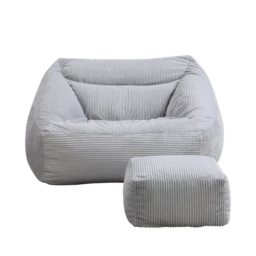 Sessel: 21235 - Sitzsack mit Hocker BIGGY – Hellgrau – Neu und originalverpackt aus Wallenwil von toesstal-vertrieb 5