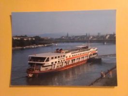 Basel Schiff Anlegeplatz St.Johann Blick auf Altstadt