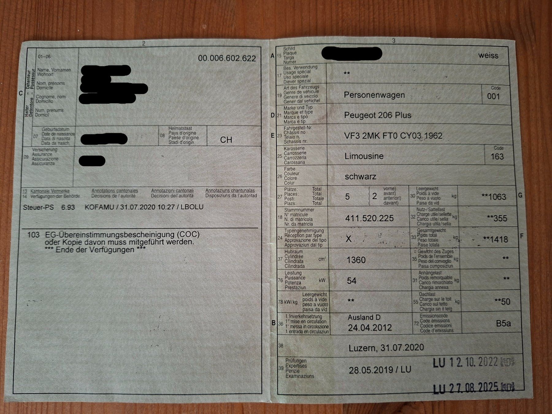 Peugeot Autos: Peugeot 206 Plus – Defekt aus Luzern von Remo666 5