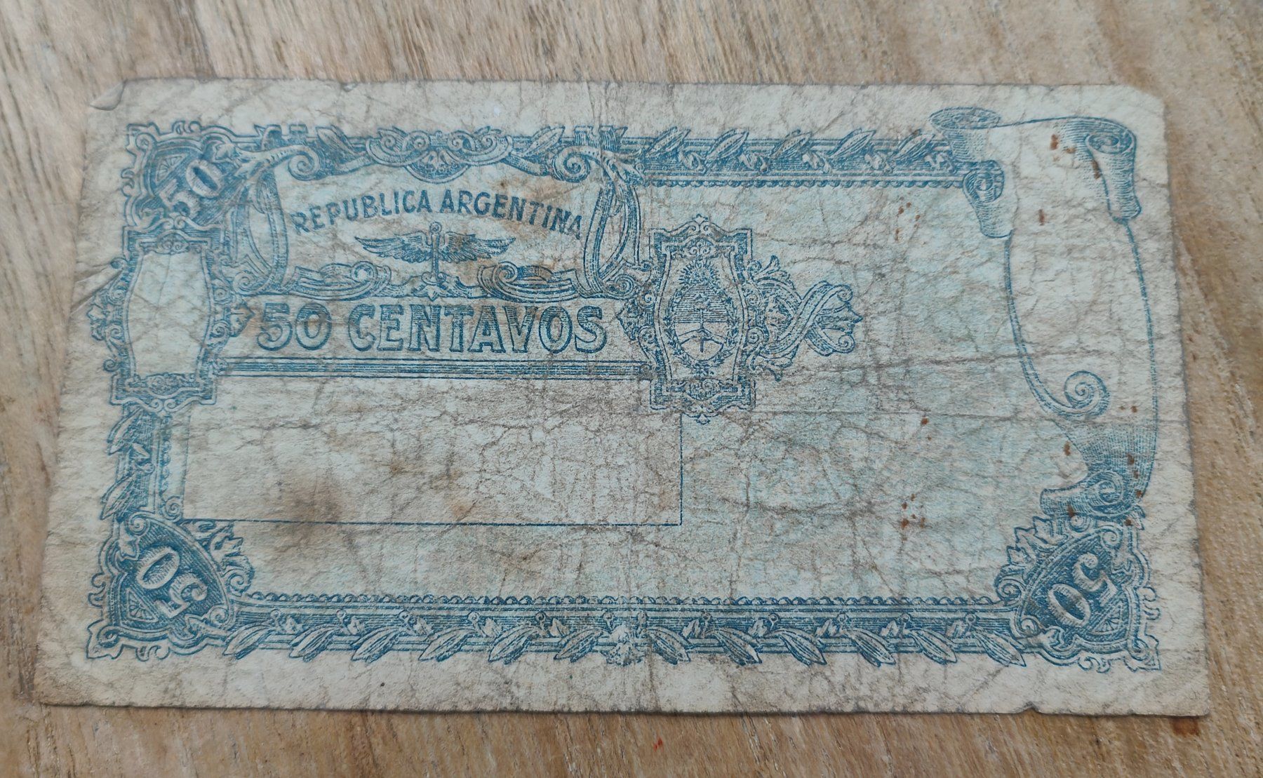 Banknoten: 50 Centavos Argentina – Gebraucht aus Roche VD von Octave75 1