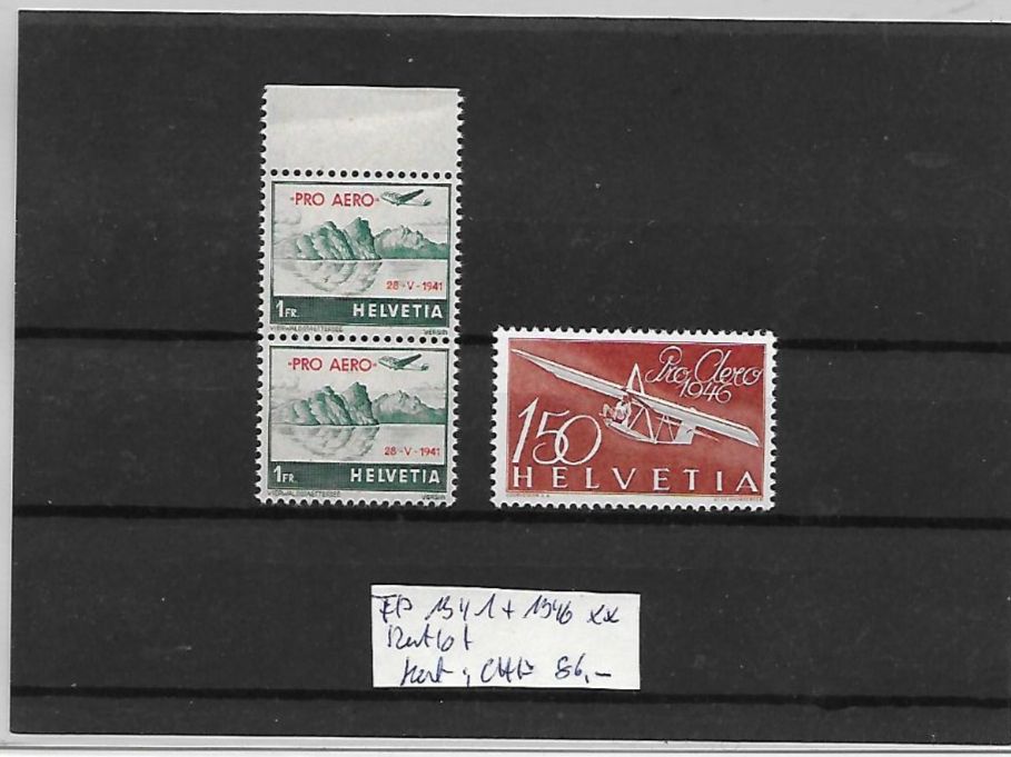 Tutti i francobolli: FP 1941 + 1946 ** Restlot Kat: CHF 86.- – Nuovo (secondo la descrizione) da Basel venduto da Ilp