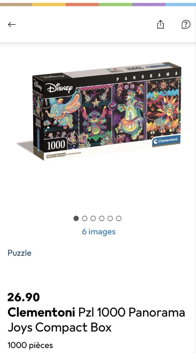 Clementoni Puzzle: Puzzle Disney Clementoni 1000 pièces – Nuovo (secondo la descrizione) da Aigle venduto da sow_m7gm 9