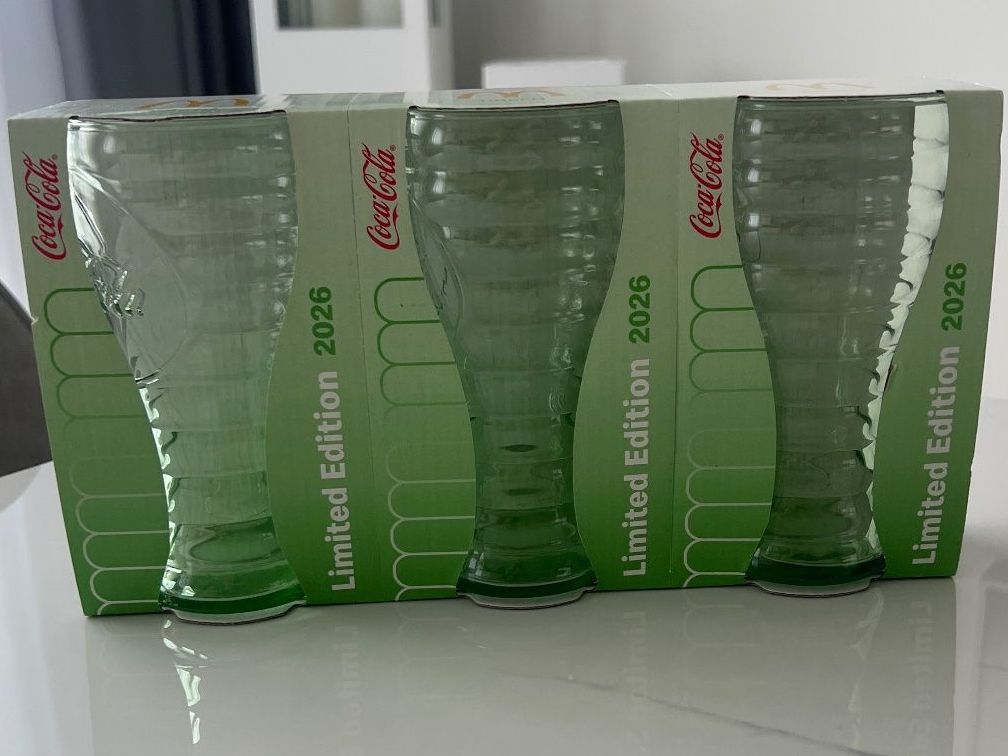 Coca-Cola Bicchieri: 3 Coca Cola Gläser Mcdonalds – Nuovo e nell'imballaggio originale da Weiach venduto da LemonJuice1995