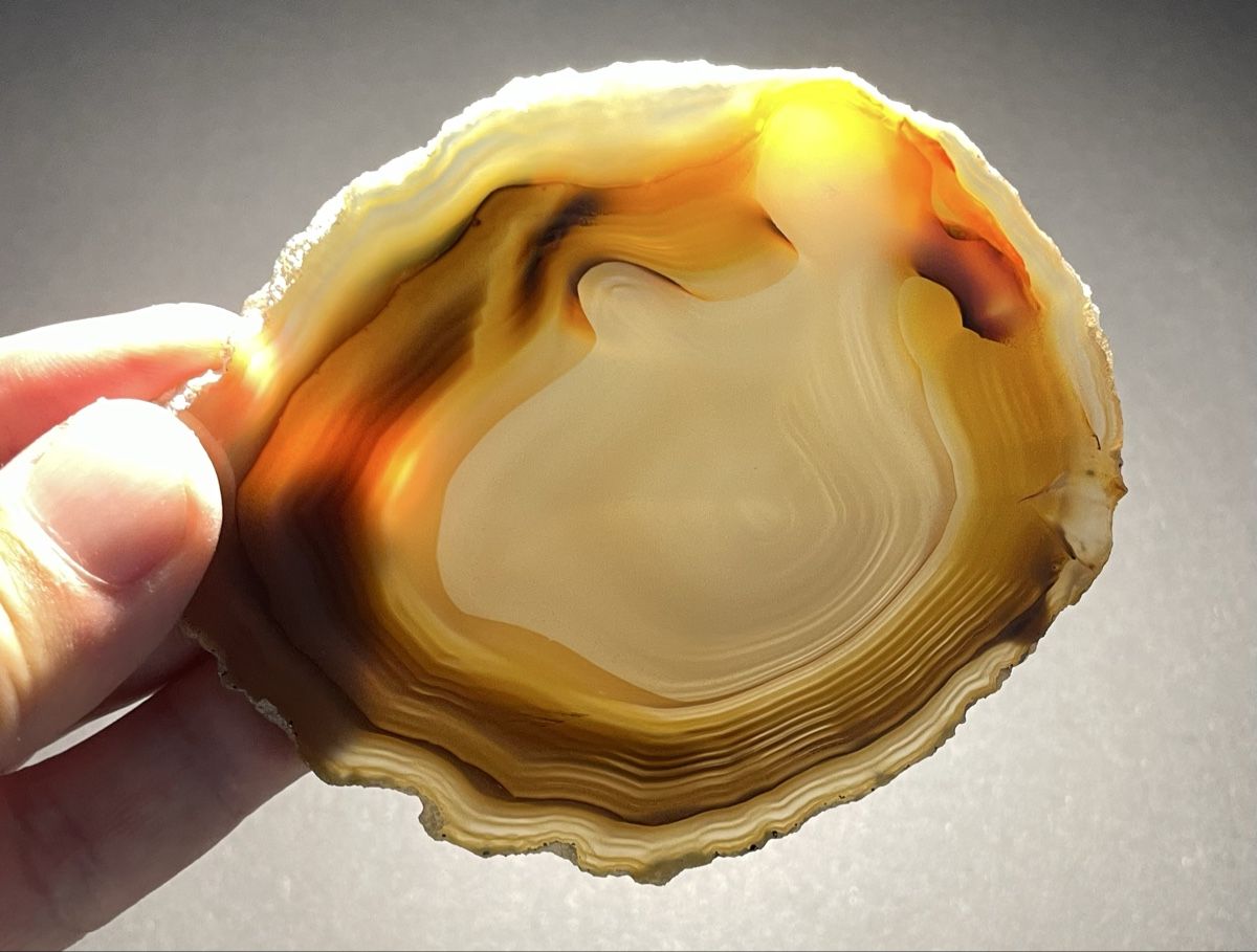 Minerali & Pietre curative: Agate slice decorative item, natural stone, 8.6cm, 86g – Usato da Zürich venduto da anton.schumann 3