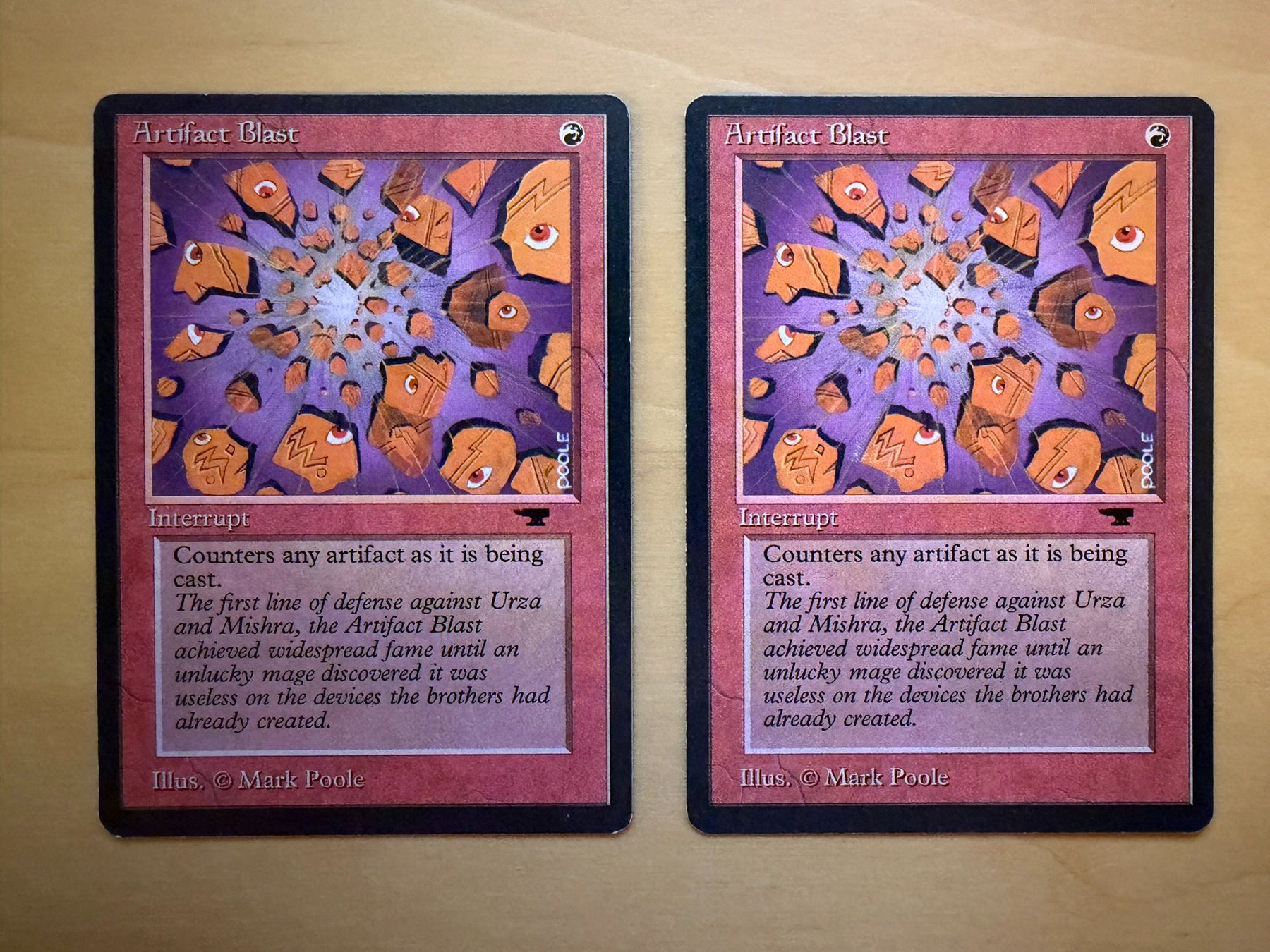 Magic The Gathering Carte collezionabili: 2x Artifact Blast // Antiquities // Magic – Usato da Binz venduto da Tempelritter