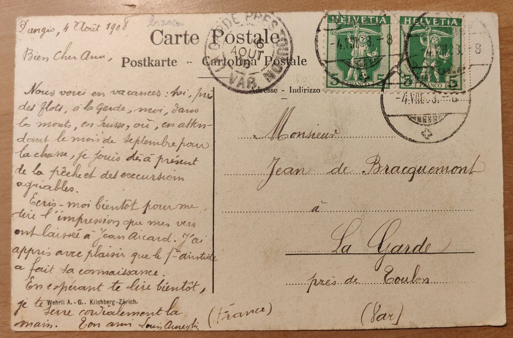 Ansichtskarten: Biasca Vista generale um 1905 – Gebraucht aus St. Erhard von Chaeferli6 1