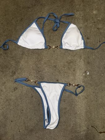 triangle bikini white