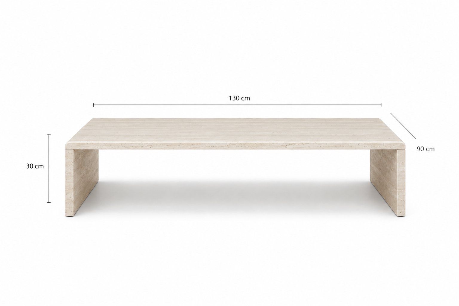 Tavoli: Design Travertine Coffee Table – Usato da Dagmersellen venduto da vvinteriorhome 1