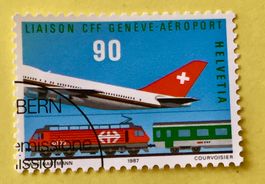 Nr.746  SBB-Anschluss Genf-Cointrin GESTEMPELT 1987   