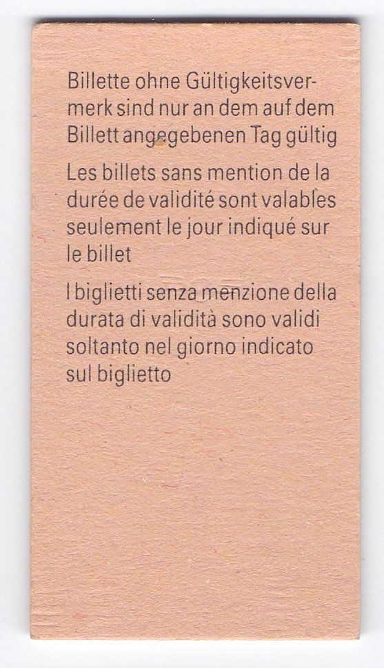 Biglietti: Billette Arbon - Horn – Usato da Langenthal venduto da Sammlungs_aus 1