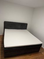 Polsterbett 180×200 mit Bettkasten und Topper
