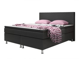 Boxspringbett 180x200 KL Schwarz Hotelbett Doppelbett Bett