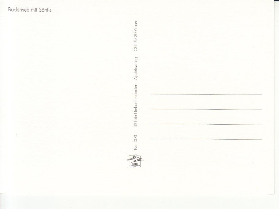 Cartoline postali: Bodensee Säntis ca. 1990 – Usato da Bürglen TG venduto da StampGraf 1
