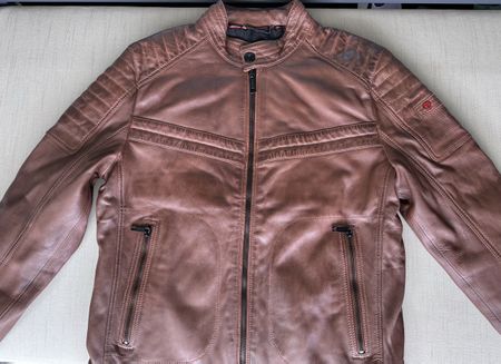 Braune Strellson Lederjacke Grösse 52
