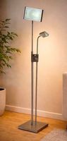 LED Stehlampe mit Leselampe, Chrom, dimmbar, Top Zustand!