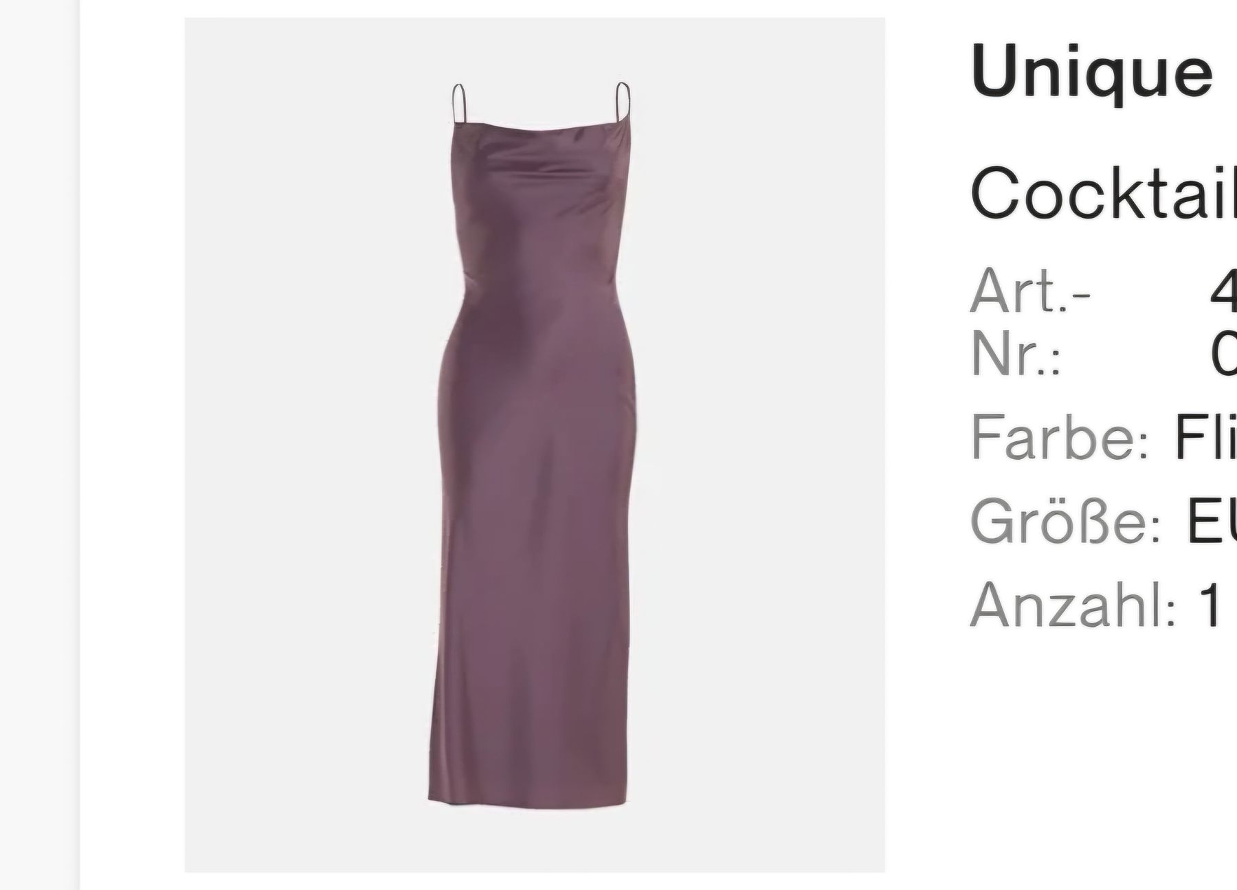 Vestiti: Unique Abendkleid XS Cocktailkleid – Nuovo e nell'imballaggio originale da Triengen venduto da dam_c6gy