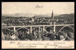 AK Bern, Kornhausbrücke und Ortsansicht