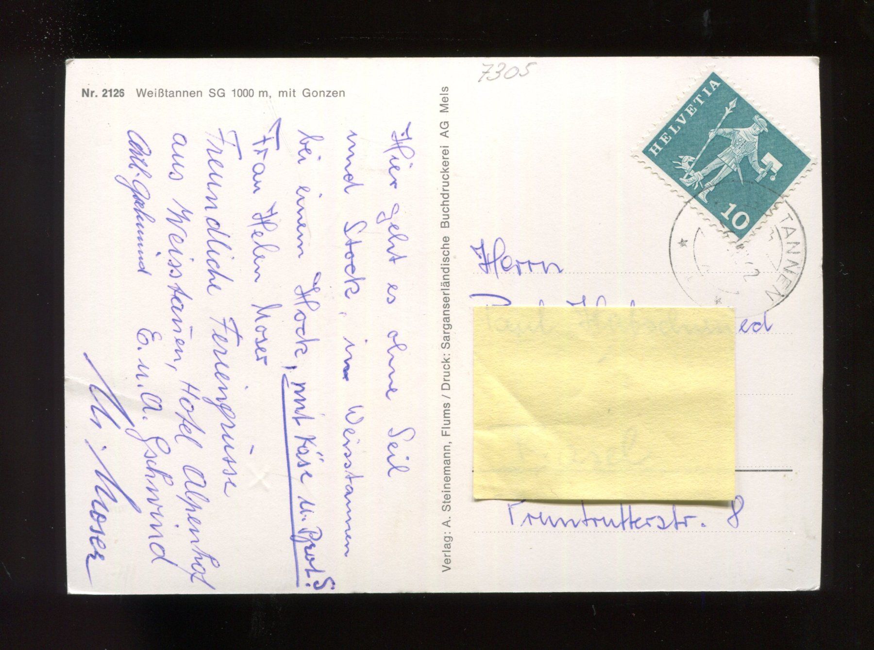 Cartes postales: Weisstannental – D'occasion à Aarau par Elmaar41 1