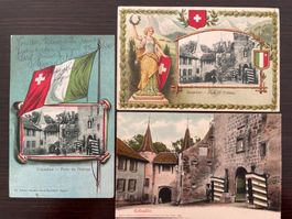 COLOMBIER (MILVIGNES) Porte du Château, Wappen, Prägekarte