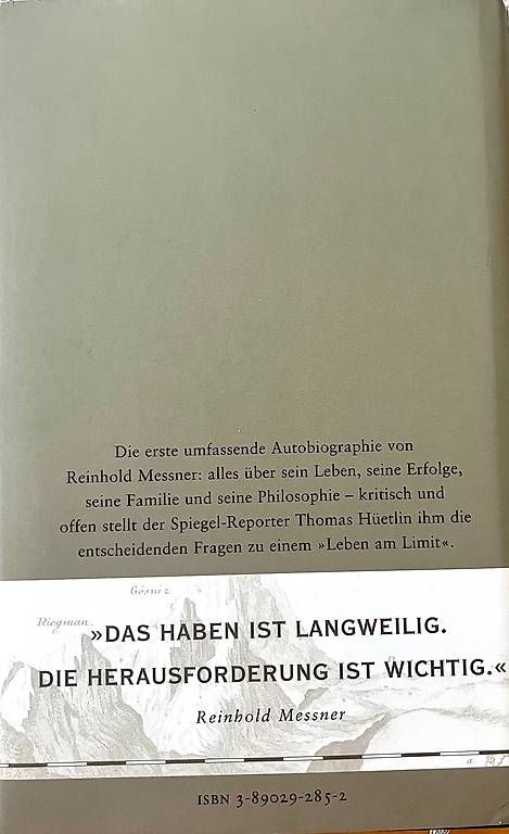 Bücher: Mein Leben am Limit.  R Messner  – Gebraucht aus Eschenbach LU von arin91 1