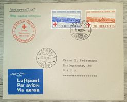 TR59 Enveloppe + Timbre Suisse 1939