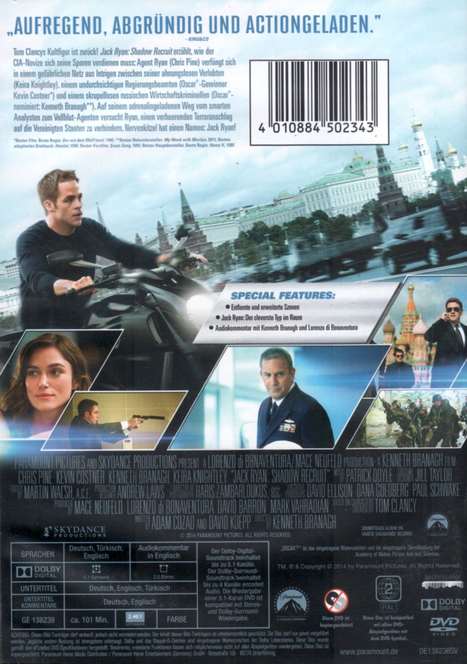 Alle DVDs: DVD: Jack Ryan: Shadow Recruit (mit Chris Pine) – Gebraucht aus Tägerig von fil_f8k6 1