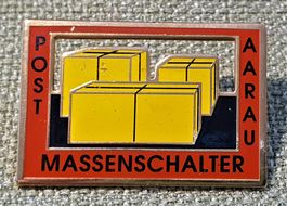 O542 - Pin Die Post PTT Massenschalter Aarau Nr. 322