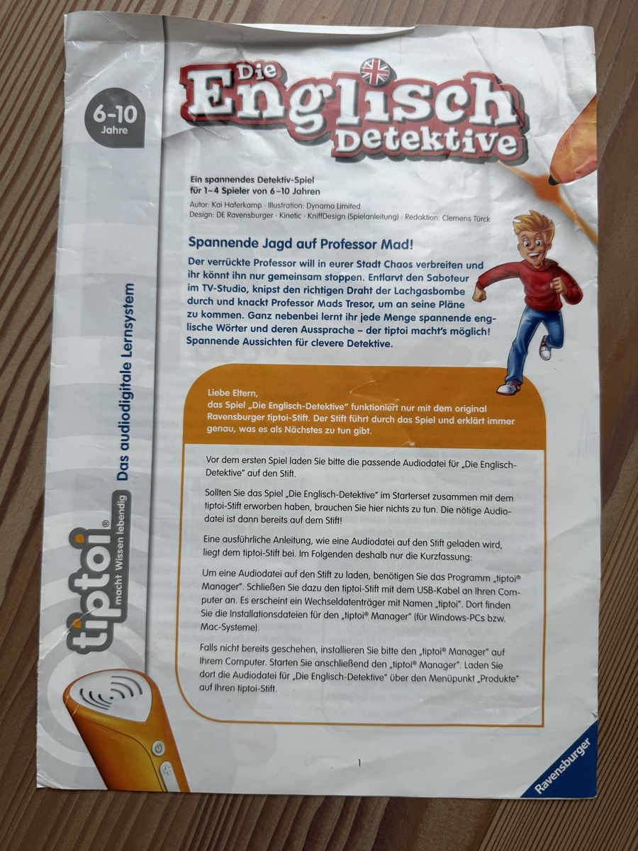 Tiptoi Giochi: Tiptoi Starter-Set "Englisch Detektiv“ – Usato da Brittnau venduto da Malwe 3