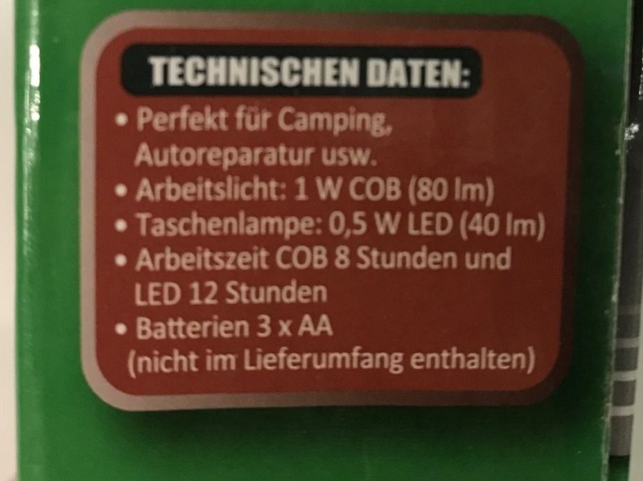 Lampen: Werkstatt Lampe   0085 – Neu (gemäss Beschreibung) aus Heerbrugg von ProBau-Liq 4