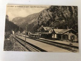 Alte Ansichtskarte Le Chatelard, La Gare, Ligne Martigny-...