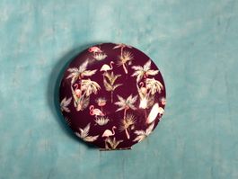 Taschenspiegel, Doppelspiegel mit Flamingos
