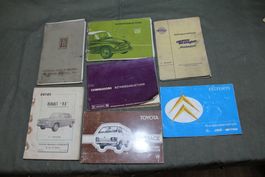 Fiat DKW, Renault, Opel, Tempo, Betriebsanleitung um 1960