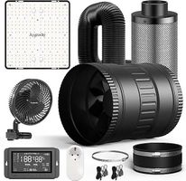 Indoor-Anbau-Set mit 100 W LED, Aktivkohlefilter, etc.