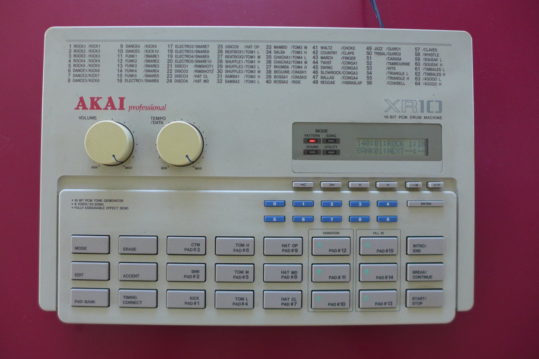 Akai Strumenti musicali: Akai Drum Machine XR10 – Usato da Rapperswil SG venduto da Vespinone