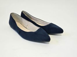 BALLERINAS, MARINEBLAU, GRÖSSE 38, UNGETRAGEN