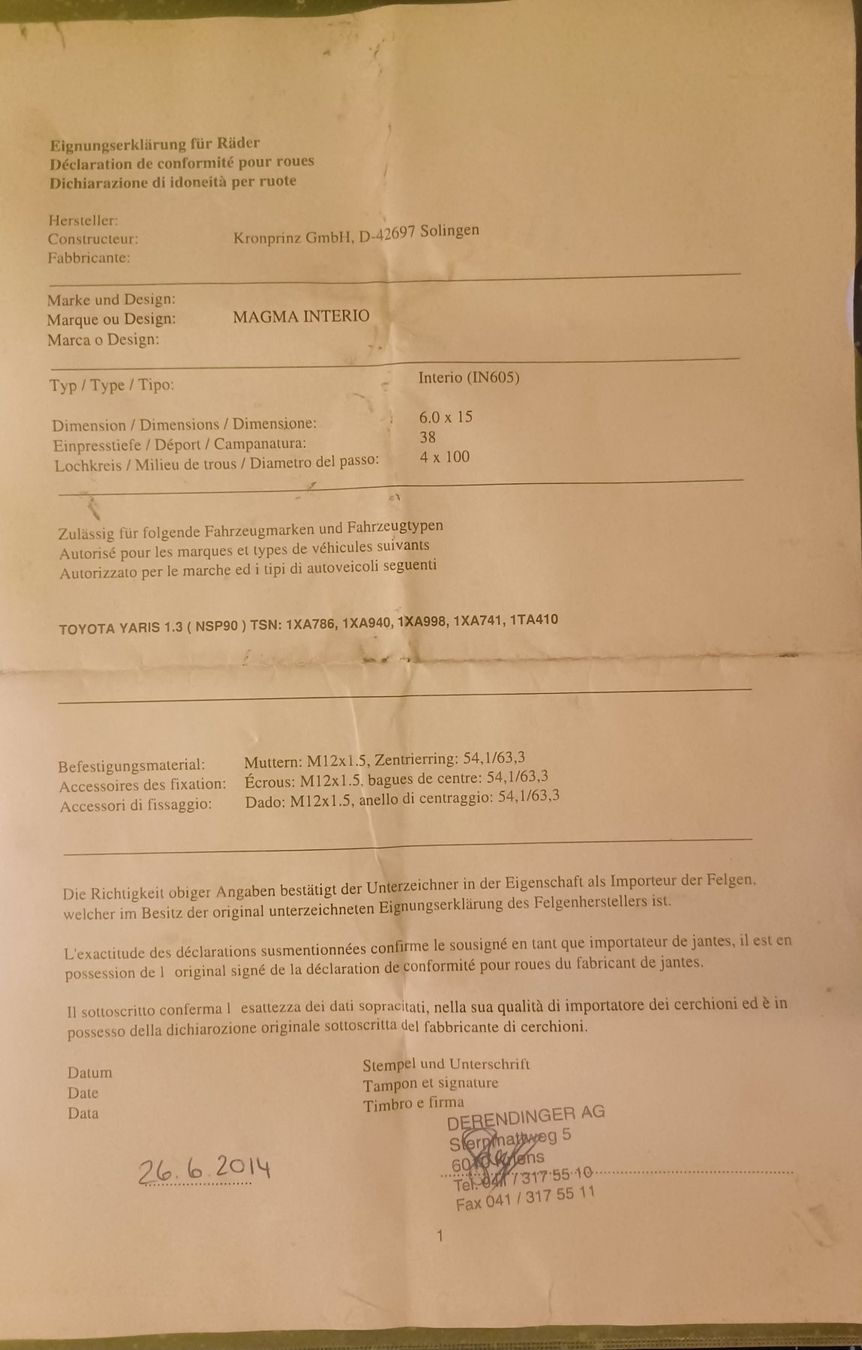 Felgen: Alufelgen mit Eignungserklärung – Gebraucht aus strengelbach von Muck3 5