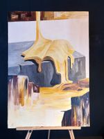 Acryl-Gemälde, M. Fumagalli, 100x70cm, „zerfliessendes Buch“