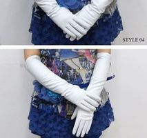 Lederhandschuhe weiss lang Gr.L Opera