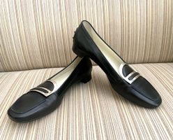 TOD'S Luxus Leder-Loafers Schuhe Schwarz – Grösse 39.5 Top!