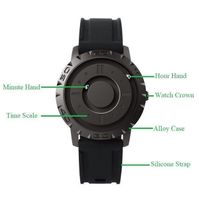 Coole Designer Uhr mit spezieller Kugel-Anzeige schwarz