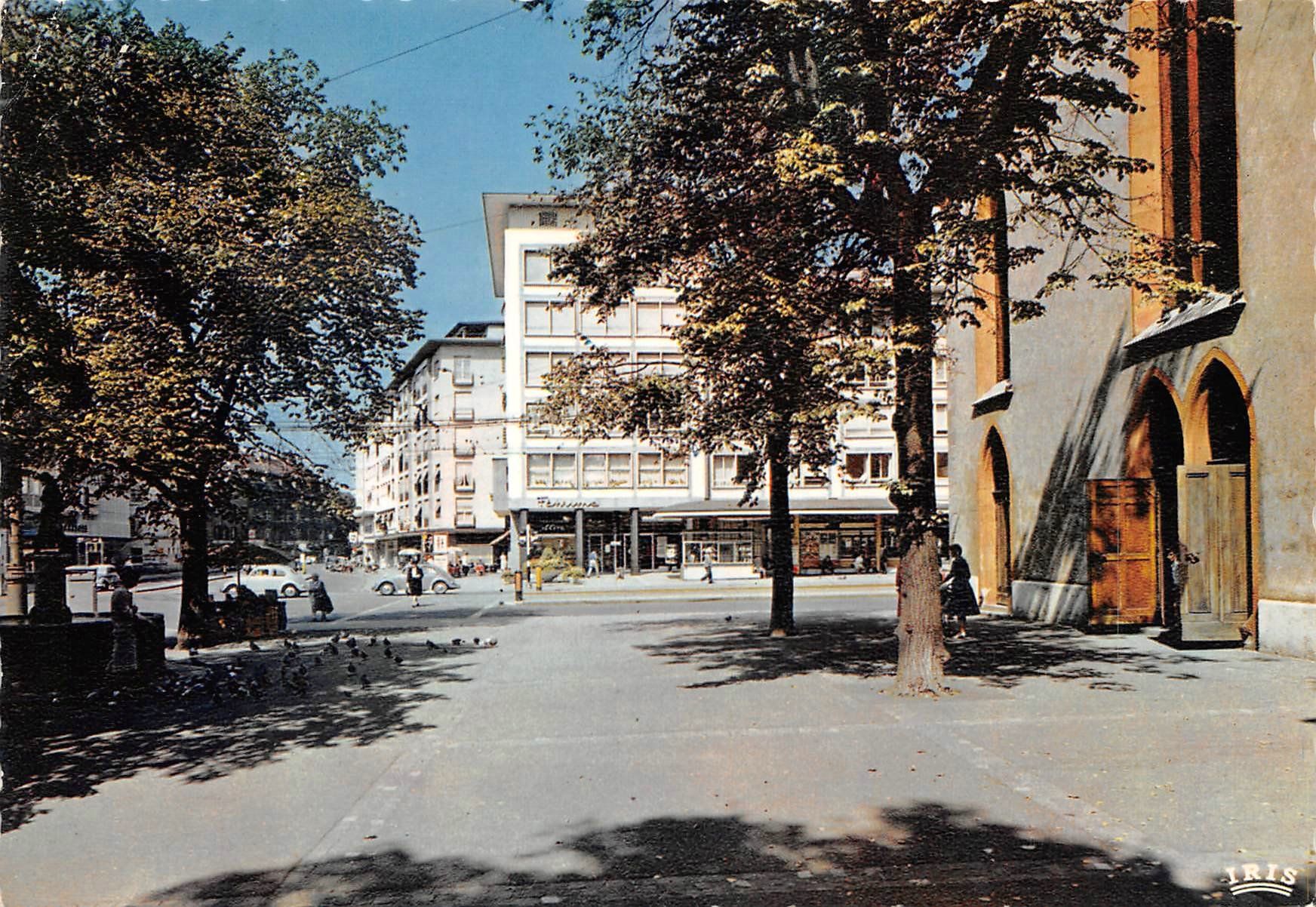 Cartoline postali: Basel, Claraplatz – Usato da Ottikon b.Kemptth. venduto da Neptun1974