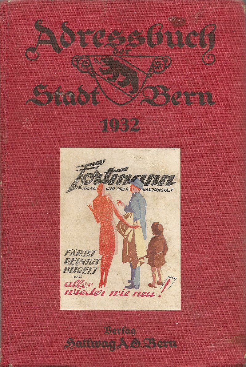 Libri: Adressbuch der Stadt Bern 1932 – Usato da Bern venduto da Grindelwaldaus