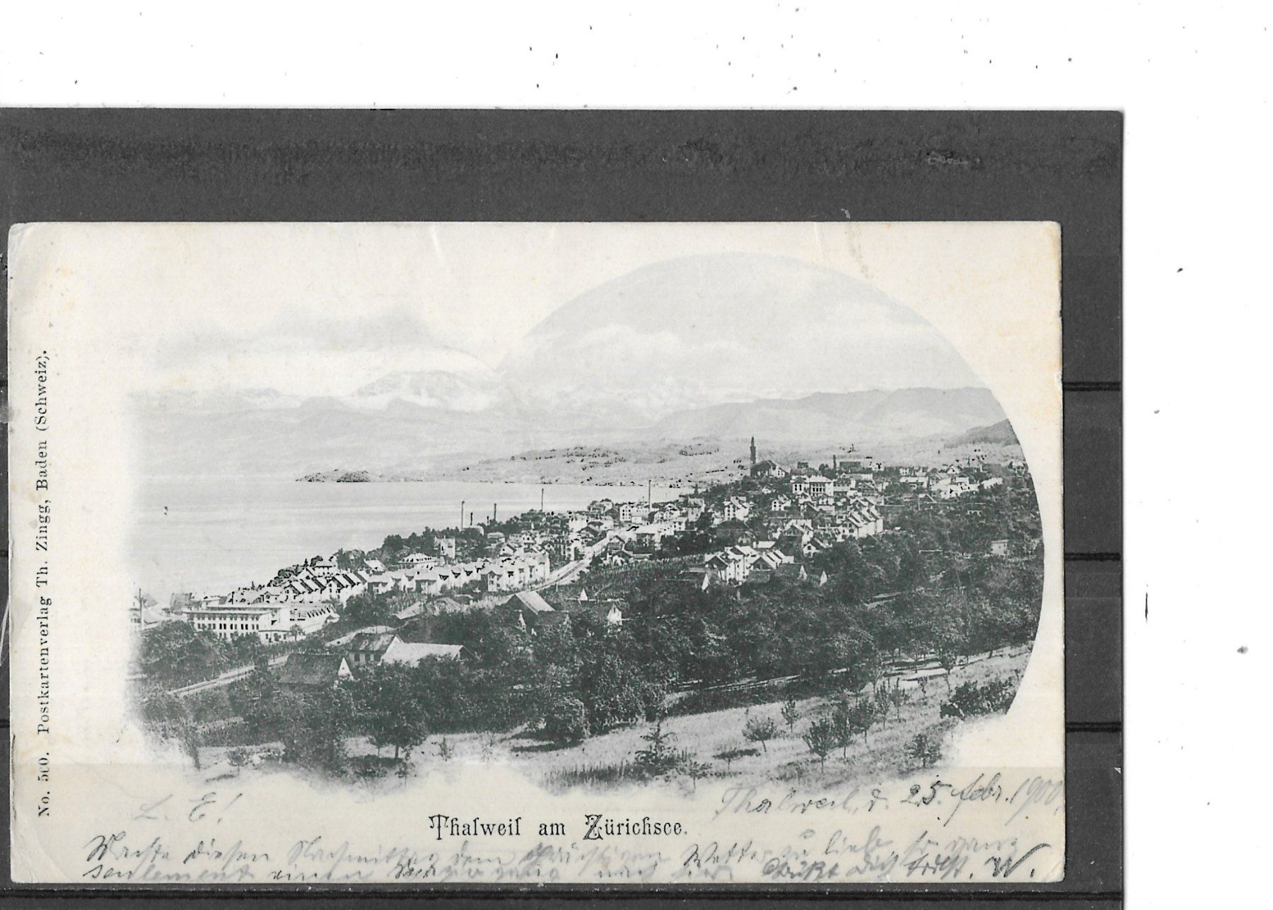 Cartoline postali: ZH Thalwil 1900 – Usato da Schocherswil venduto da Wilare