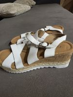 Gabor Sandale, Keilabsatz, weiss, Gr. 40.5, Sommer Look
